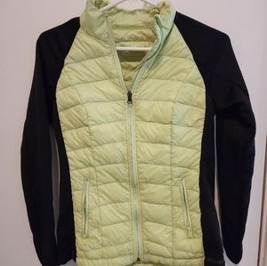 Calvin Klein Performance Jacket Womens Size Small MP3 Player Pockets Green Black